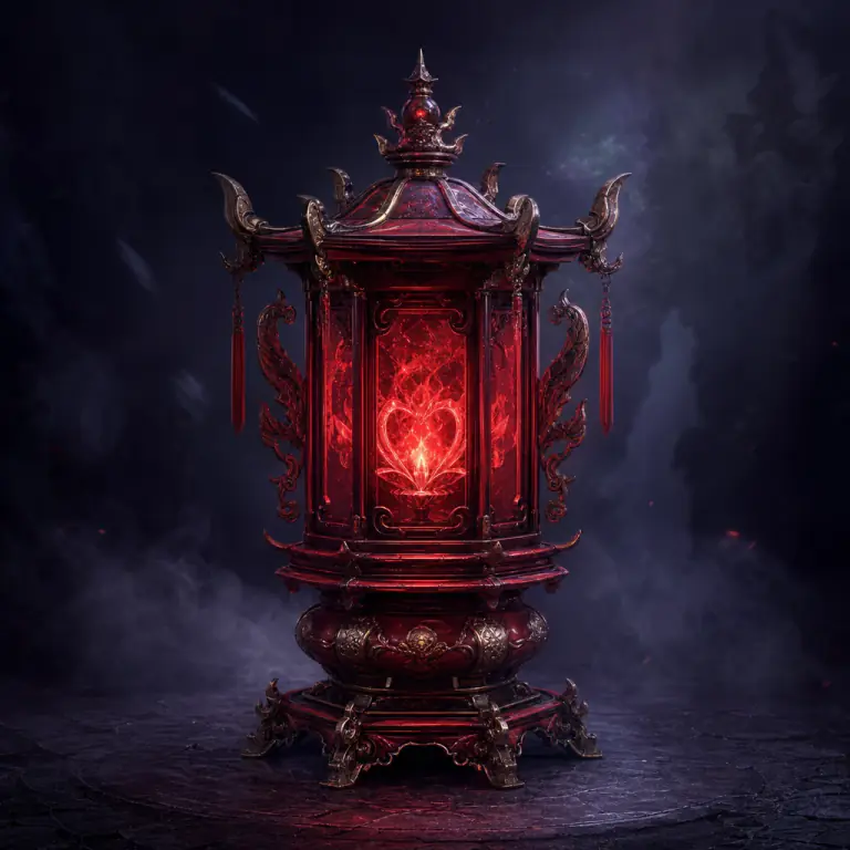 Crimson Life Lamp