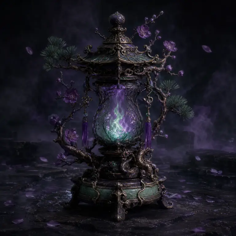Plumdark Evergreen Lamp