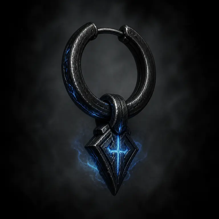 Black Steel Earring